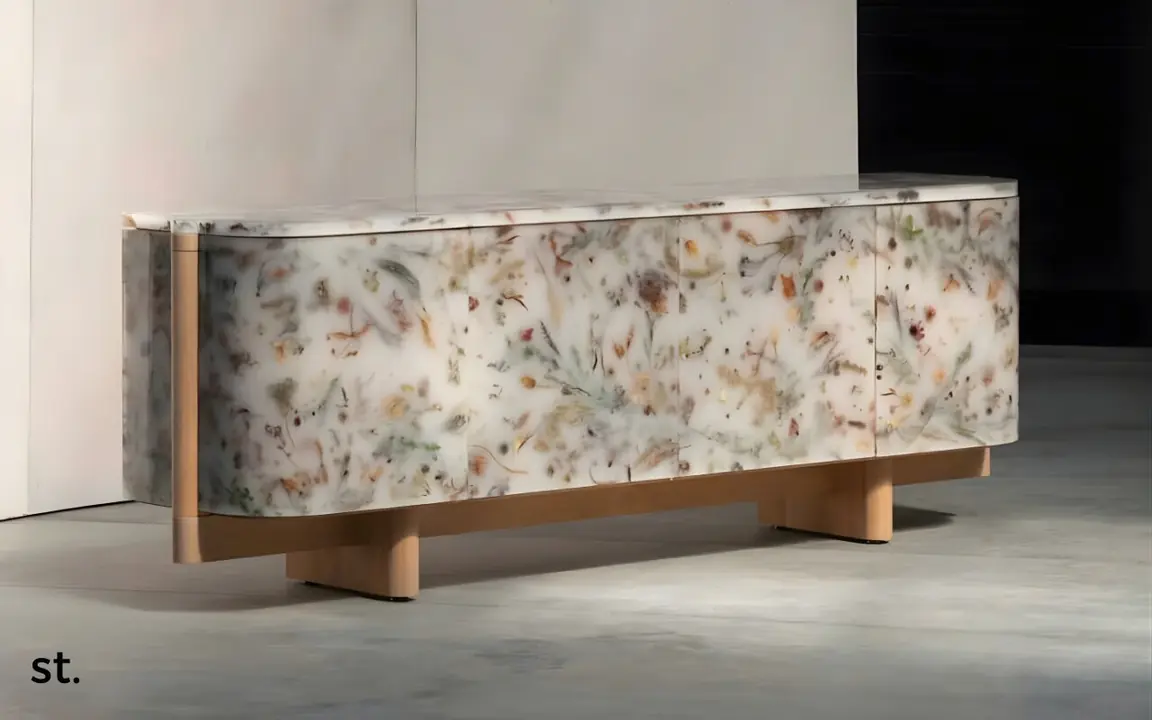 Mẫu kệ tivi epoxy nghệ thuật ấn tượng