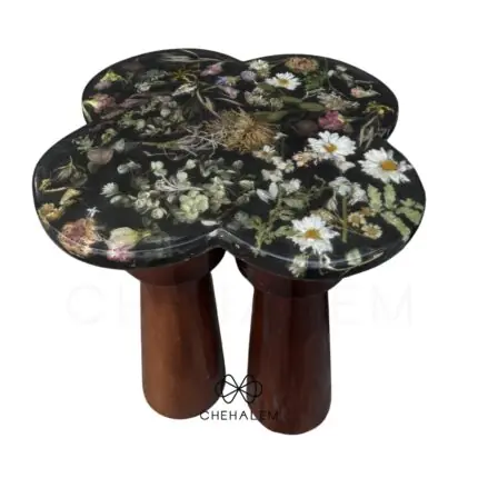 Bàn trà epoxy resin 4 cánh