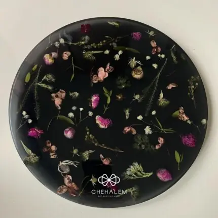 Khay trang trí epoxy resin hoa nhí mẫu 4